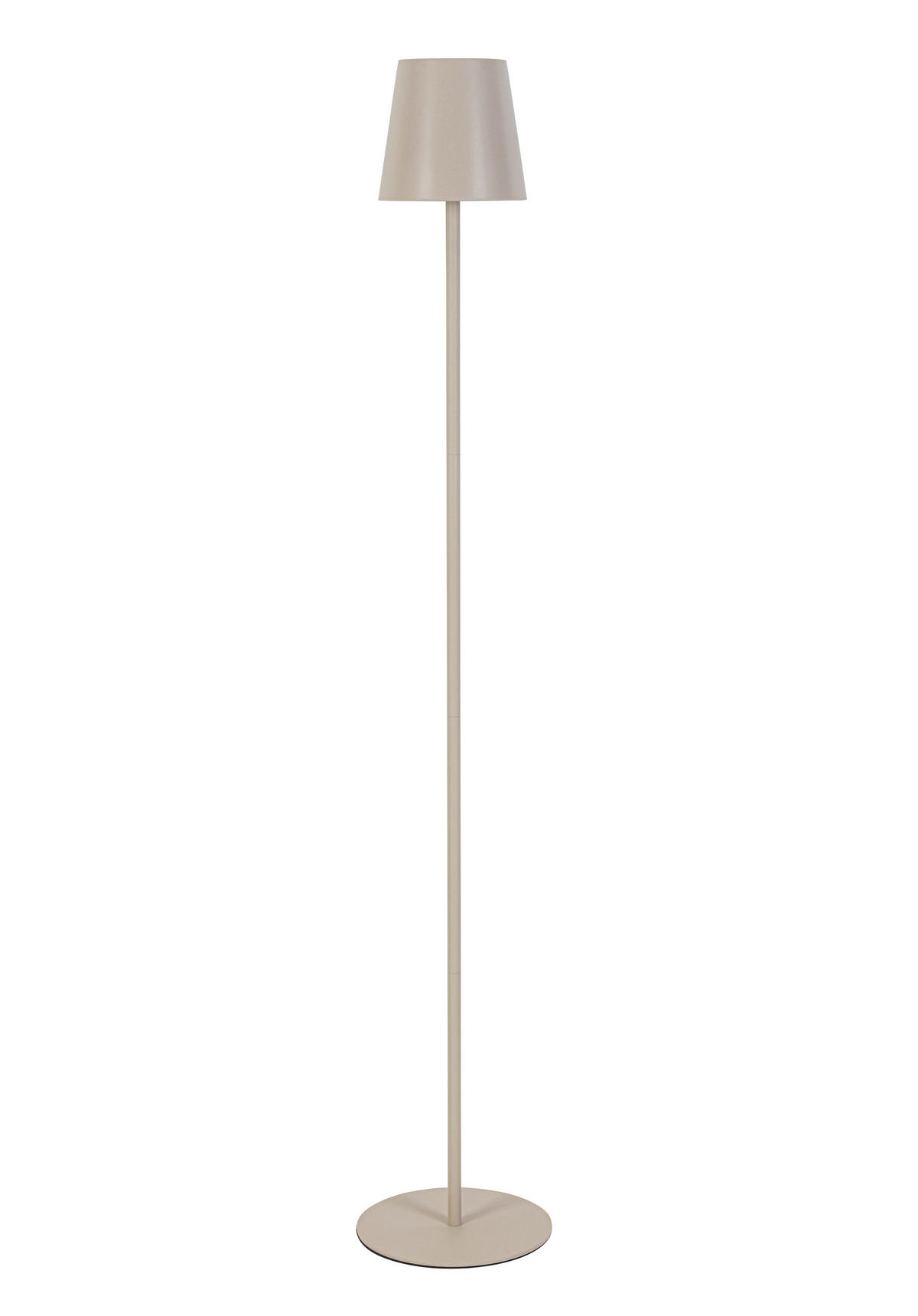 AKU STOJACÍ LAMPA, 22/130 cm  - pískové barvy, Design, kov/plast (22/130cm) - Novel