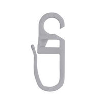 FALTENHAKEN  - Grau, Basics, Kunststoff (0.6/3.1cm) - Homeware