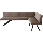 ECKBANK in Holz, Textil Beige, Fichtefarben, Grau - Fichtefarben/Beige, Natur, Holz/Textil (240/170cm) - Anrei
