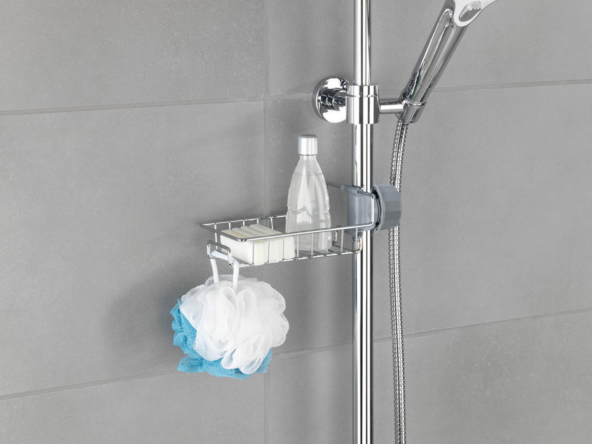 DUSCHKORB - Chromfarben, MODERN, Kunststoff (28,5/4/11,5cm) - Wenko