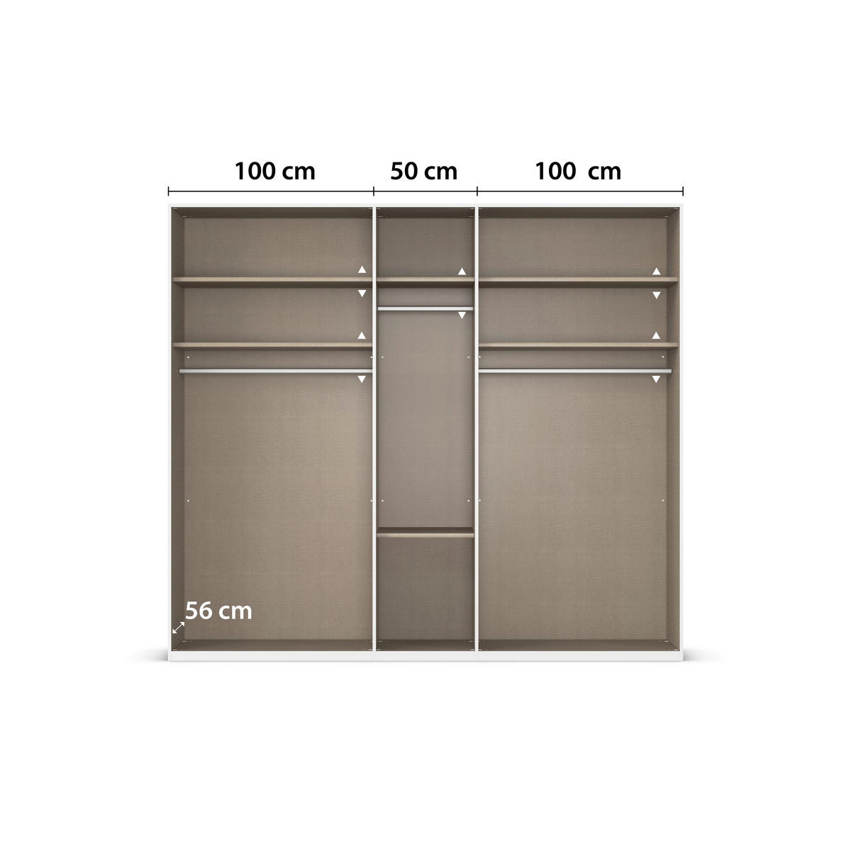 DREHTÜRENSCHRANK 251/223/61 cm,  in Graphitfarben, 5-türig  - Graphitfarben, Basics, Glas/Holzwerkstoff (251/223/61cm) - Novel