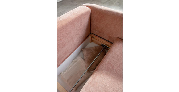 SCHLAFSOFA Flachgewebe Altrosa  - Schwarz/Altrosa, KONVENTIONELL, Kunststoff/Textil (250/74/108cm) - Carryhome