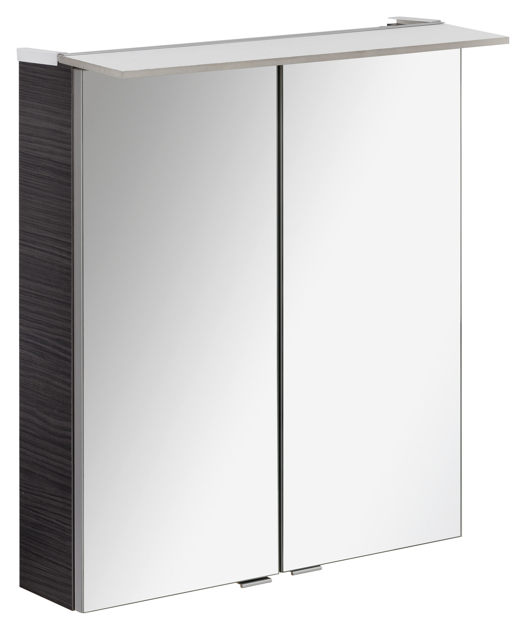 SPIEGELSCHRANK 60/69,5/23,5 cm - Dunkelbraun/Silberfarben, MODERN, Glas/Holzwerkstoff (60/69,5/23,5cm) - MID.YOU