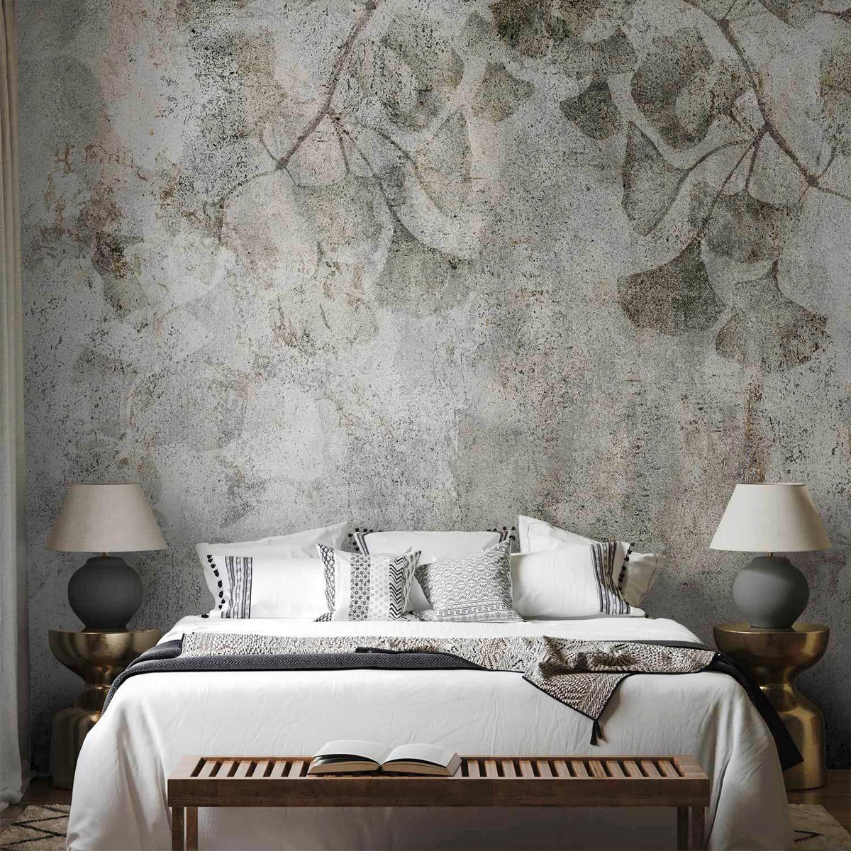 FOTOTAPETE  - Hellgrau/Olivgrün, LIFESTYLE, Textil (100/70cm) - artgeist