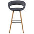 BARHOCKER in Textil Dunkelgrau - Eichefarben/Dunkelgrau, Design, Holz/Textil (55/98/46,5cm) - Carryhome BARHOCKER in Textil Dunkelgrau - Eichefarben/Dunkelgrau, Design, Holz/Textil (55/98/46,5cm) - Carryhome