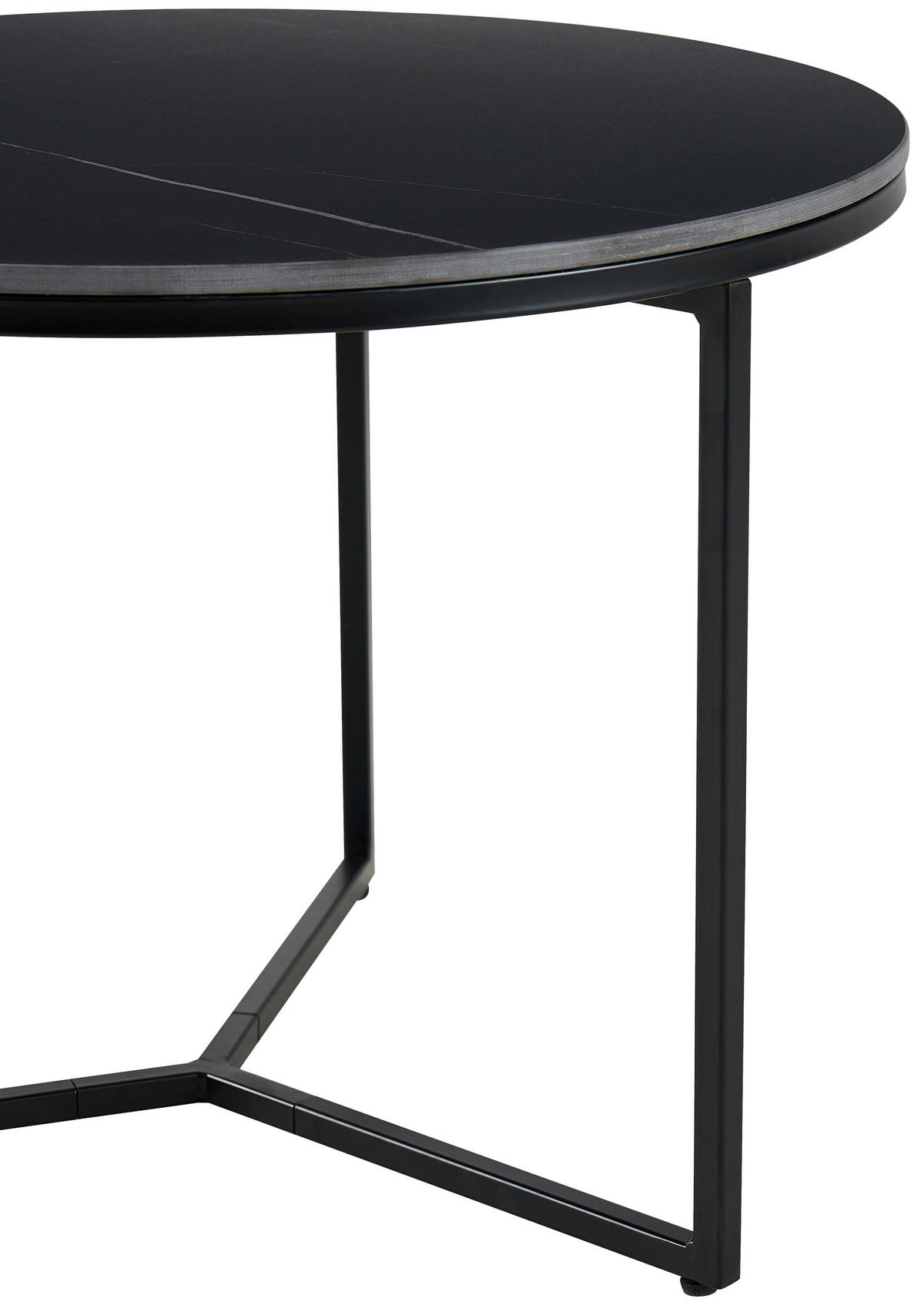 BEISTELLTISCH in Metall, Keramik 60/60/45 cm  - Schwarz, Design, Keramik/Metall (60/60/45cm) - Livetastic
