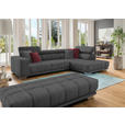 ECKSOFA in Chenille Grau  301/207 cm  - Chromfarben/Grau, Design, Textil (301/207cm) - Xora