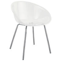 ARMLEHNSTUHL  inklusive Armlehnen   - Chromfarben/Transparent, Design, Kunststoff/Metall (60/79/55cm) - Stylife