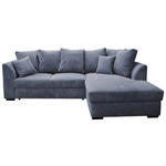 ECKSOFA  in Cord Grau  259/174 cm  - Schwarz/Grau, Design, Kunststoff/Textil (259/174cm) - Cantus