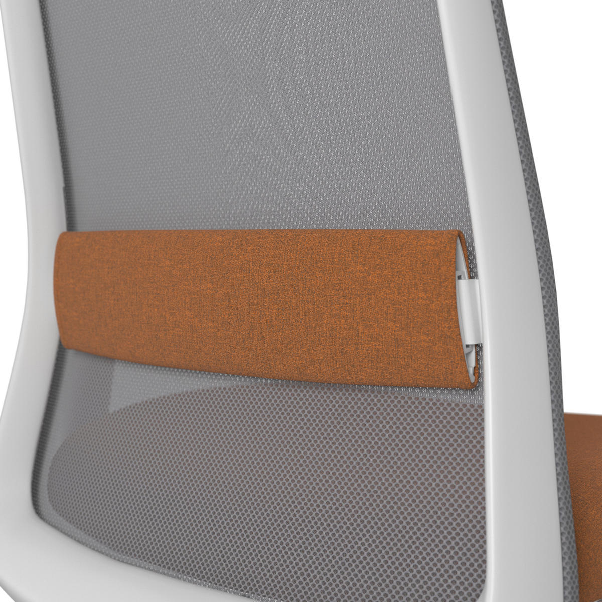 DREHSTUHL Grau, Orange, Weiß  - Orange/Weiß, MODERN, Kunststoff/Textil (70/103-115/70cm)