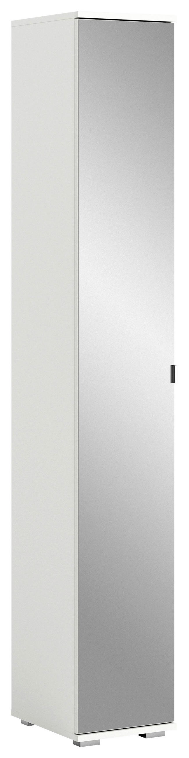 SPIEGELSCHRANK 30/191/37 cm  - Silberfarben/Weiß, Design, Glas/Holzwerkstoff (30/191/37cm) - Xora