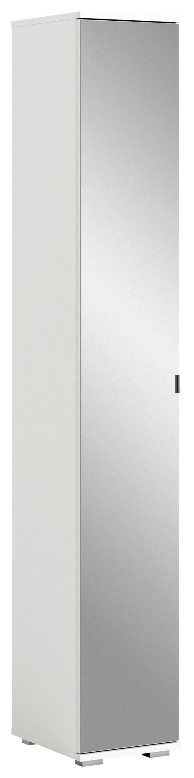 SPIEGELSCHRANK 30/191/37 cm  - Silberfarben/Weiß, Design, Glas/Holzwerkstoff (30/191/37cm) - Xora