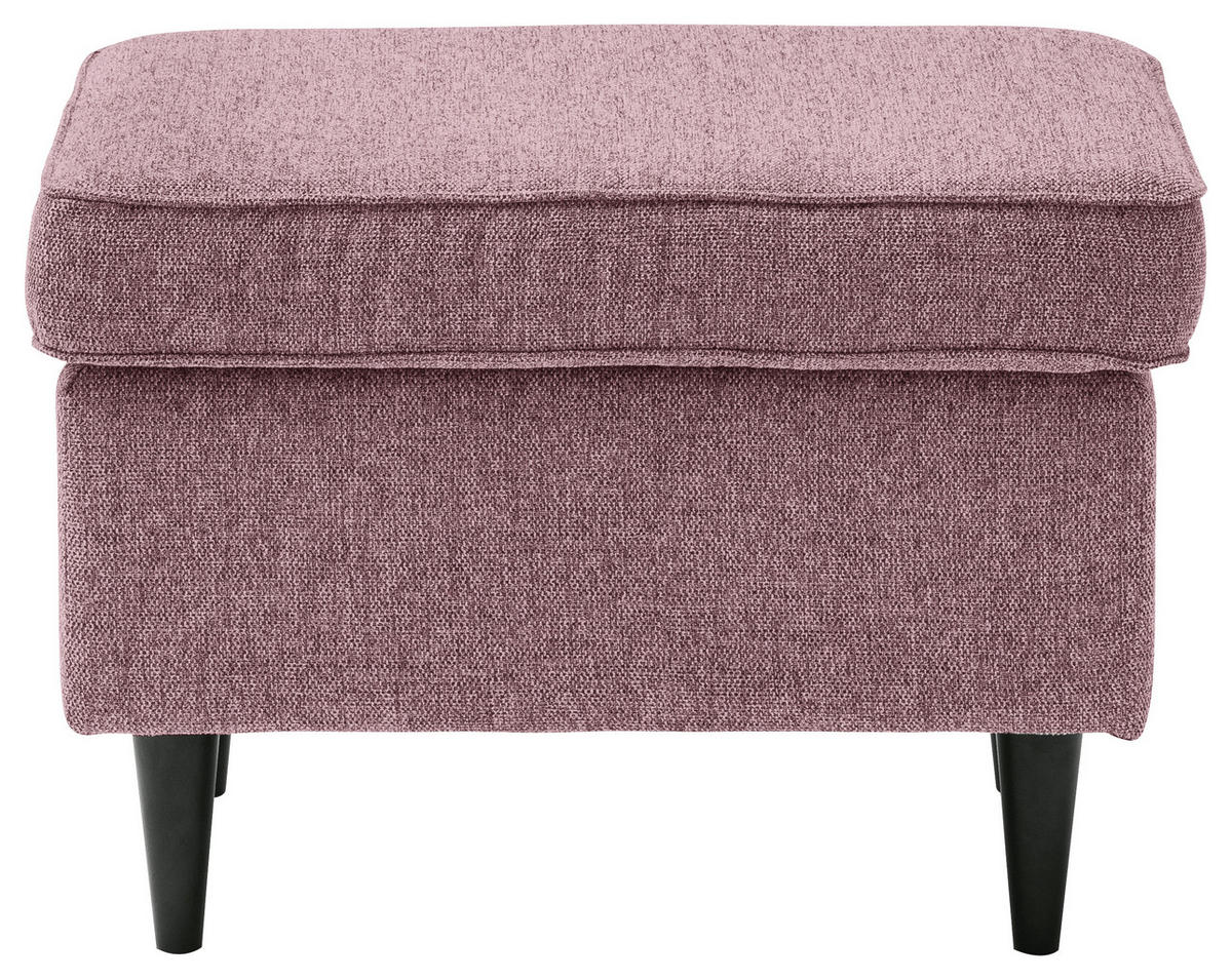 HOCKER Webstoff Rosa  - Schwarz/Rosa, Basics, Textil (63/43/42cm) - MID.YOU