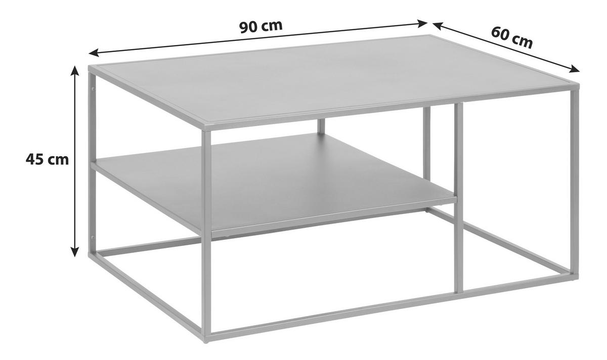 KLUBSKA MIZA, črna  - črna, Trend, kovina (90/60/45cm) - MID.YOU