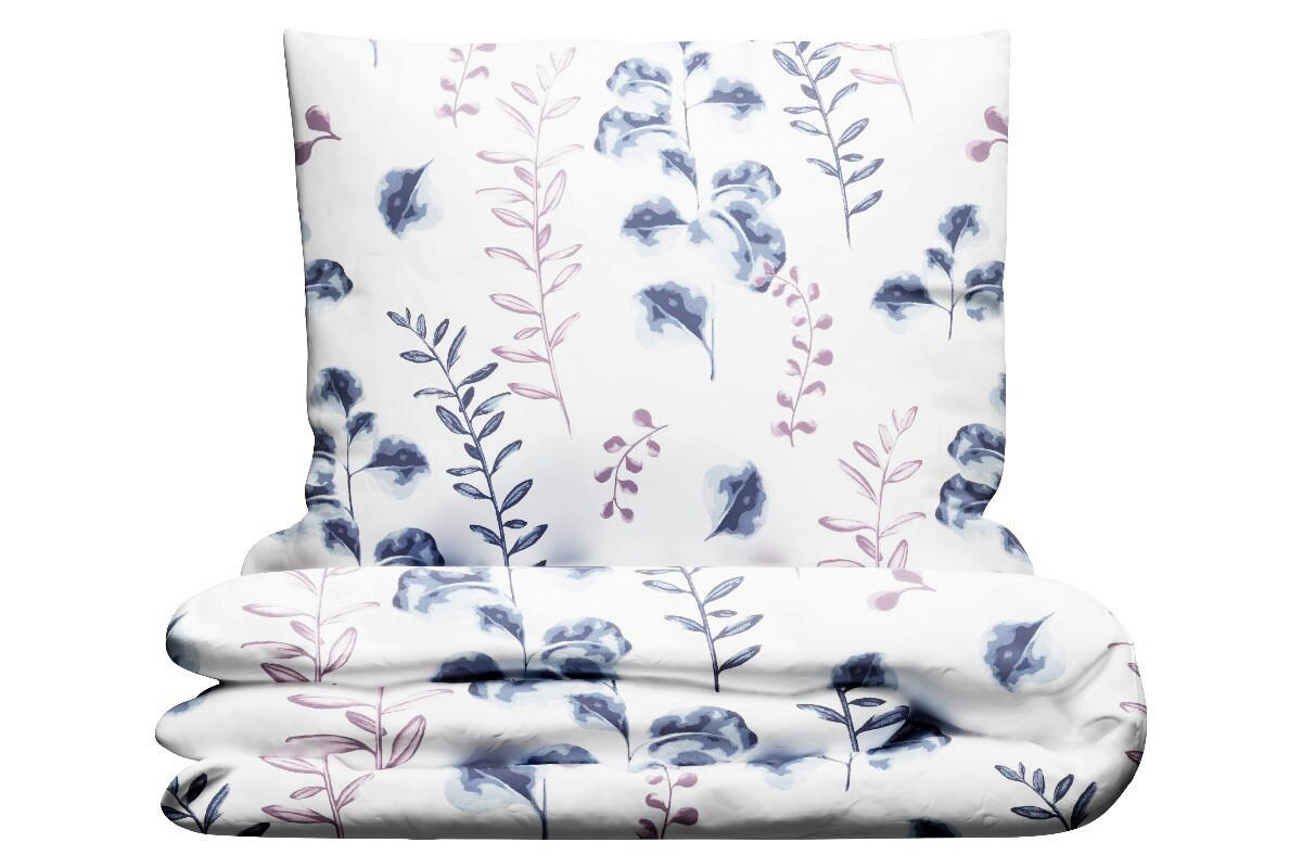 Grund Bettwäsche Blau, Lila, Weiß 155x220 cm