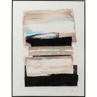 BILD Abstraktes  - Schwarz/Braun, Design, Holz/Papier (90/120/5cm) - Kare-Design