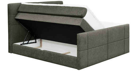 BOXSPRINGBETT 180/200 cm  in Dunkelgrau  - Dunkelgrau, KONVENTIONELL, Textil (180/200cm) - Carryhome