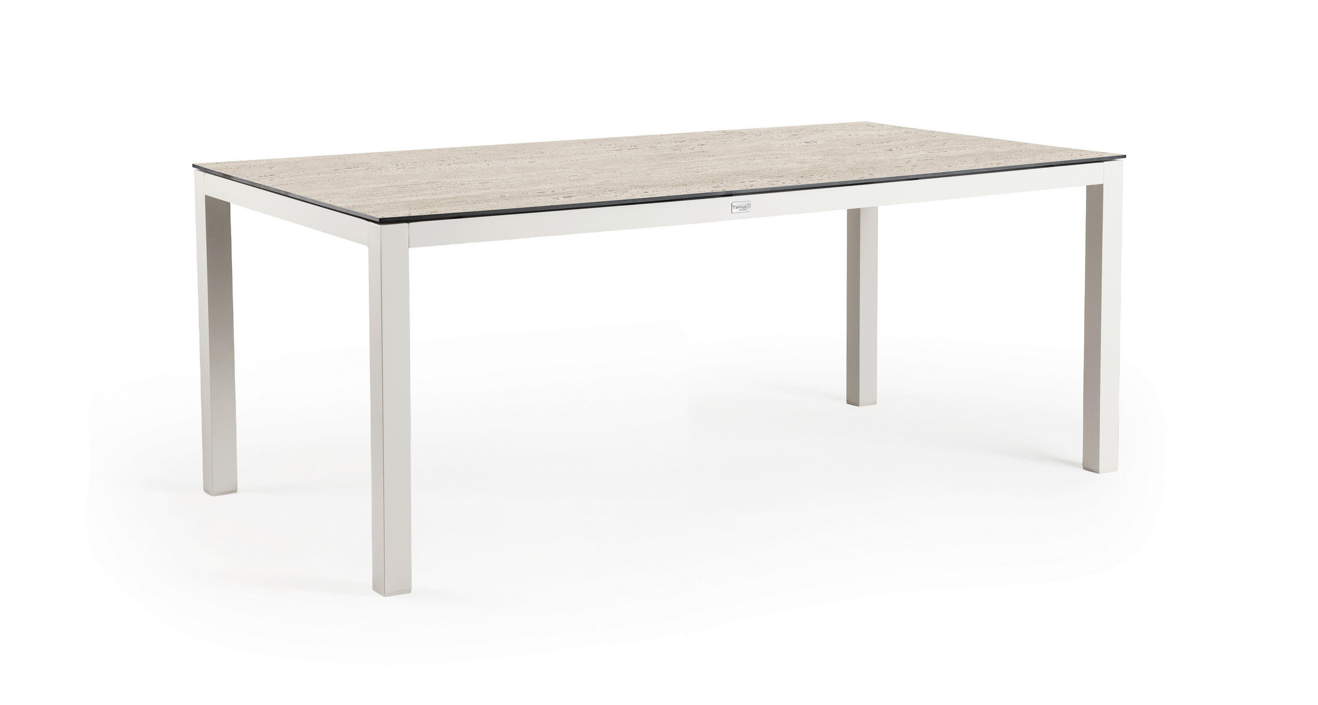 GARTENTISCH Metall, Kunststoff Weiß rechteckig  - Creme/Weiß, MODERN, Kunststoff/Metall (180/100/75cm) - Tierra Outdoor