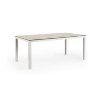GARTENTISCH Metall, Kunststoff Weiß rechteckig  - Creme/Weiß, MODERN, Kunststoff/Metall (180/100/75cm) - Tierra Outdoor