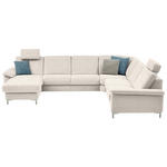 WOHNLANDSCHAFT Latina in Chenille Naturfarben  - Alufarben/Naturfarben, Design, Textil/Metall (170/333/265cm) - Dieter Knoll