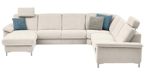 WOHNLANDSCHAFT Latina in Chenille Naturfarben  - Alufarben/Naturfarben, Design, Textil/Metall (170/333/265cm) - Dieter Knoll