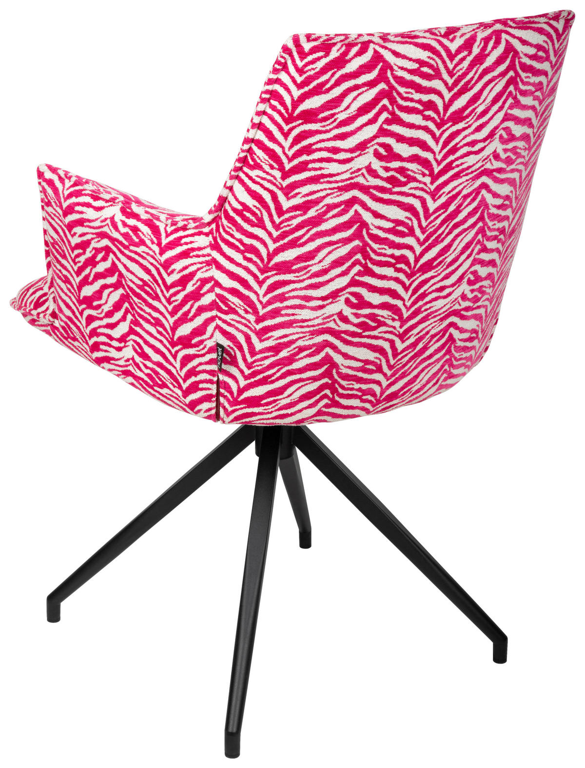 ARMLEHNSTUHL  in Eisen Jacquard  - Pink/Schwarz, Design, Textil/Metall (59/89,5/63cm) - Novel