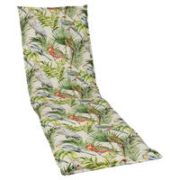 LIEGENAUFLAGE in Grün, Beige Vogel  - Beige/Grün, Design, Textil (60/4/200cm)