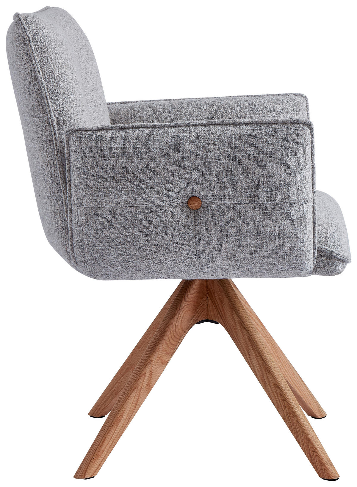 ARMLEHNSTUHL  in Webstoff  - Taupe/Eichefarben, Design, Holz/Textil (63/63/82cm) - Novel