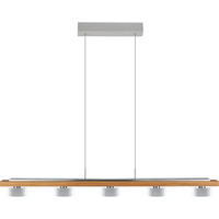 LED-PENDELLEUCHTE 130/6.5/55 cm  - Eichefarben, Natur, Holz (130/6.5/55cm) - Herzblut