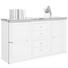 SIDEBOARD 159,8/89,3/42,5 cm - Weiß/Grau, LIFESTYLE, Holzwerkstoff/Metall (159,8/89,3/42,5cm) - Hom`in SIDEBOARD 159,8/89,3/42,5 cm - Weiß/Grau, LIFESTYLE, Holzwerkstoff/Metall (159,8/89,3/42,5cm) - Hom`in