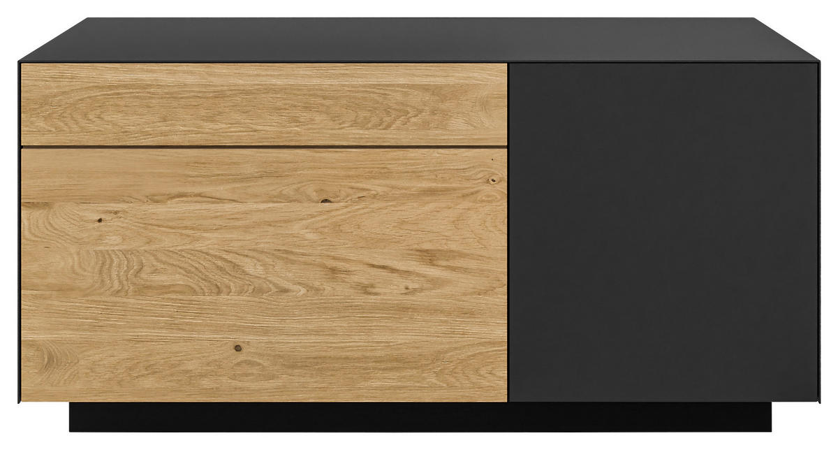 GARDEROBENBANK  in 91/45/36 cm  - Wildeiche/Anthrazit, Natur, Holz/Holzwerkstoff (91/45/36cm) - Dieter Knoll