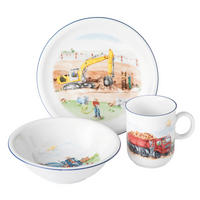 SET DEČJEG POSUĐA - žuta/plava, Konvencionalno, keramika (21,4/21,4/20,5cm) - Seltmann Weiden