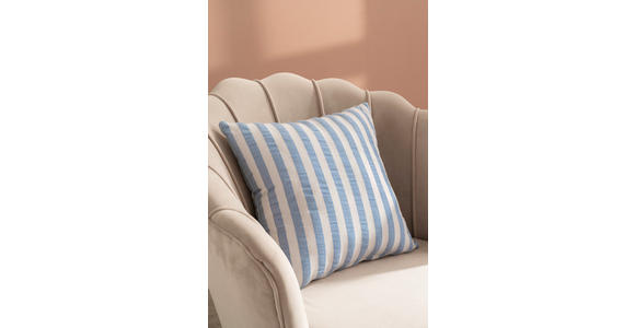 ZIERKISSEN  45/45 cm   - Weiß/Hellblau, Design, Textil (45/45cm) - Esposa