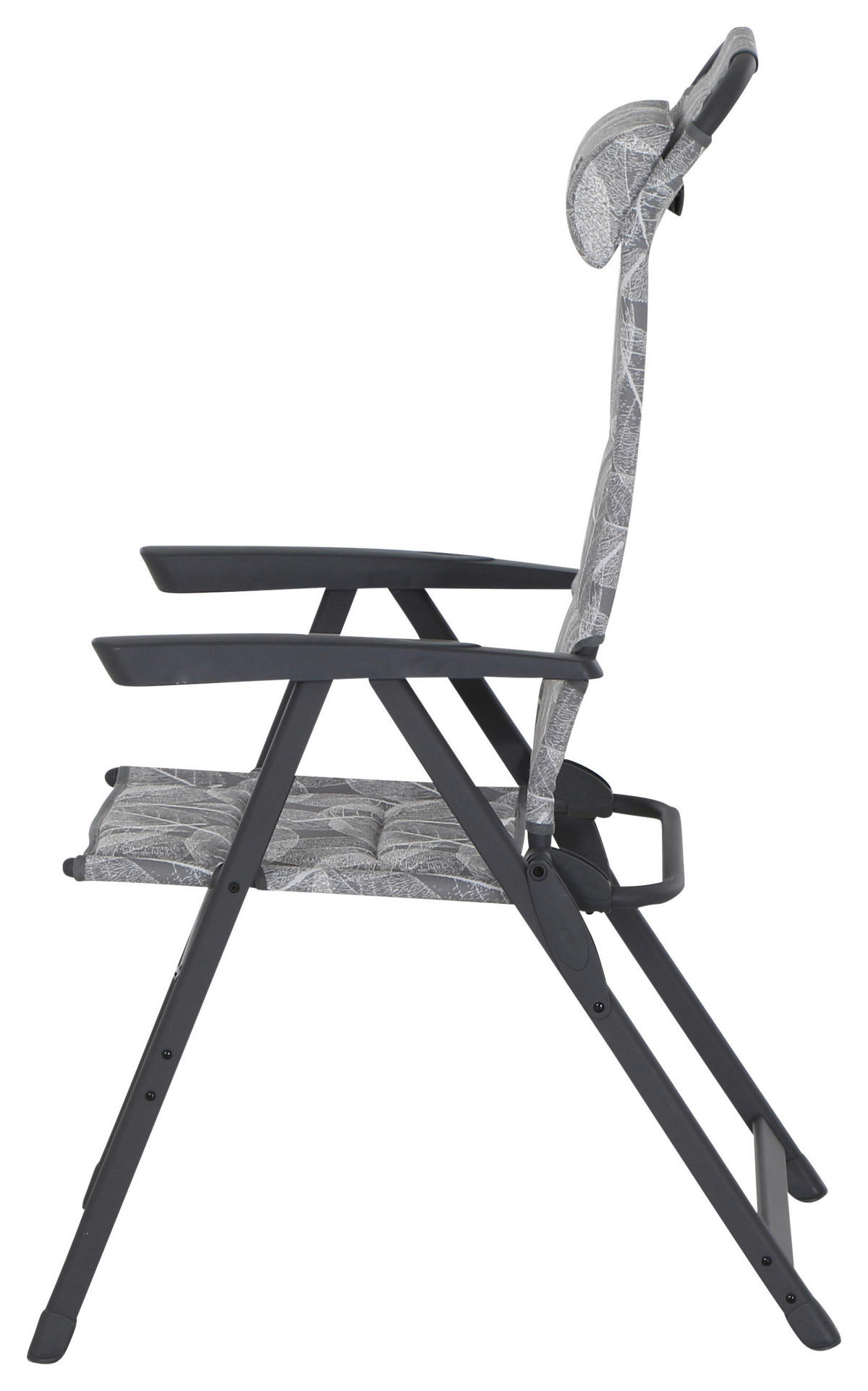 CAMPINGSESSEL - Anthrazit/Grau, KONVENTIONELL, Textil/Metall (61/121/68cm) - Siena Garden