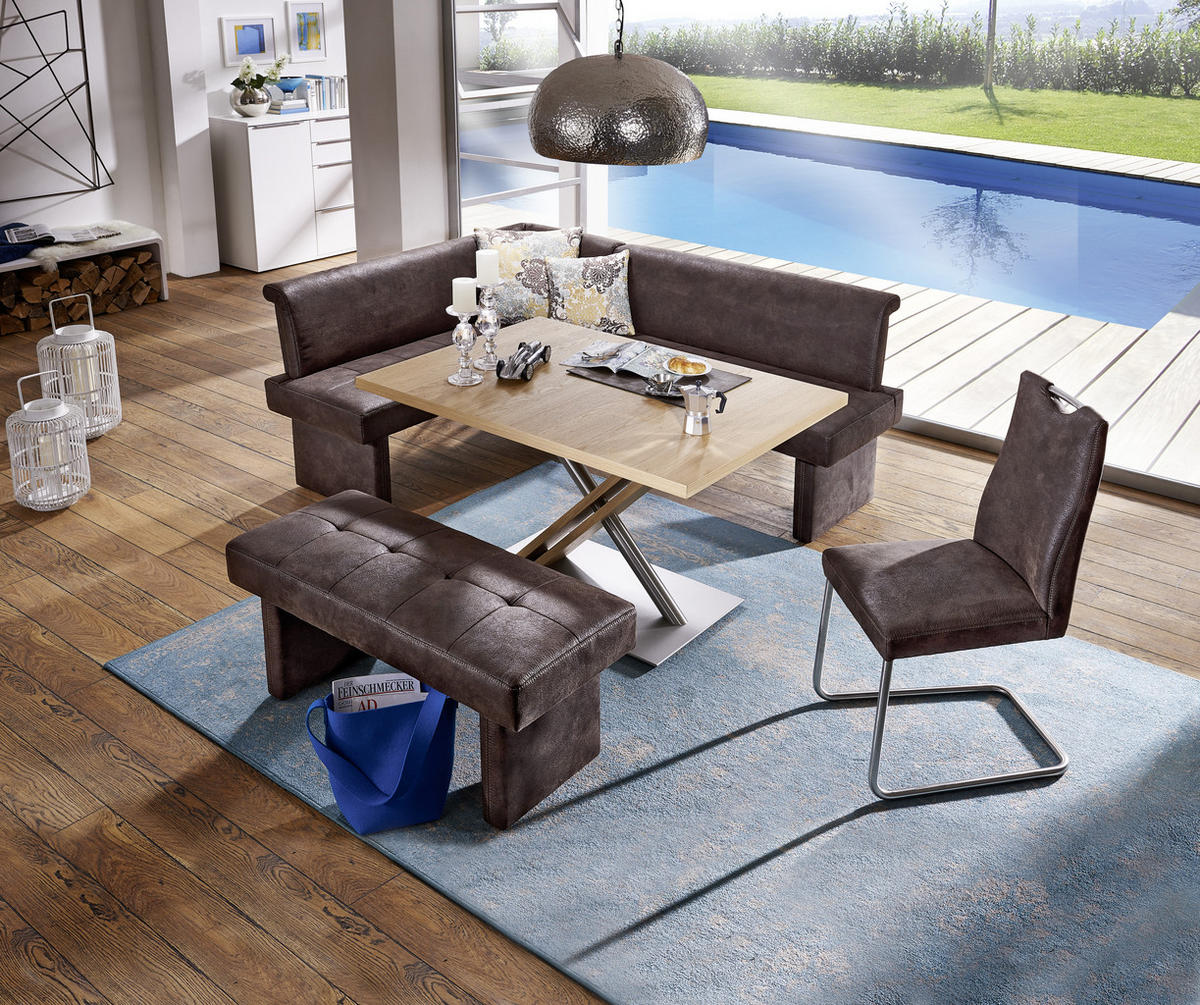 ESSTISCH in Holz, Metall, Holzwerkstoff 130-178/90/75 cm  - Eichefarben, KONVENTIONELL, Holz/Holzwerkstoff (130-178/90/75cm) - Moderano