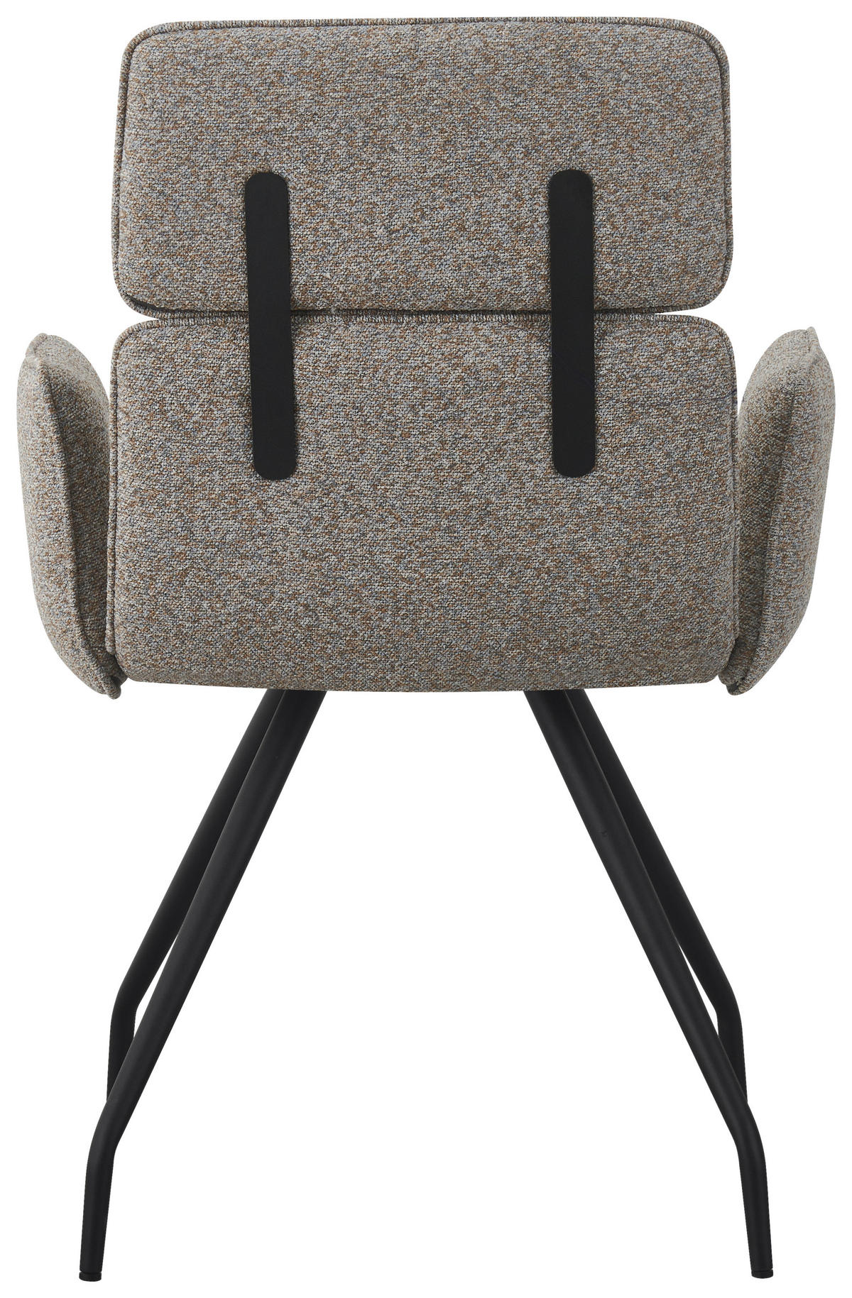 ARMLEHNSTUHL  in Eisen Webstoff  - Schwarz/Braun, Design, Textil/Metall (58/90/62cm) - Stylife