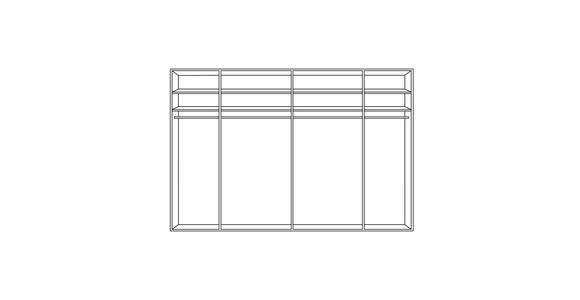 SCHWEBETÜRENSCHRANK 298/240/68 cm 2-türig Weiß  - Chromfarben/Weiß, KONVENTIONELL, Glas/Holzwerkstoff (298/240/68cm) - Dieter Knoll