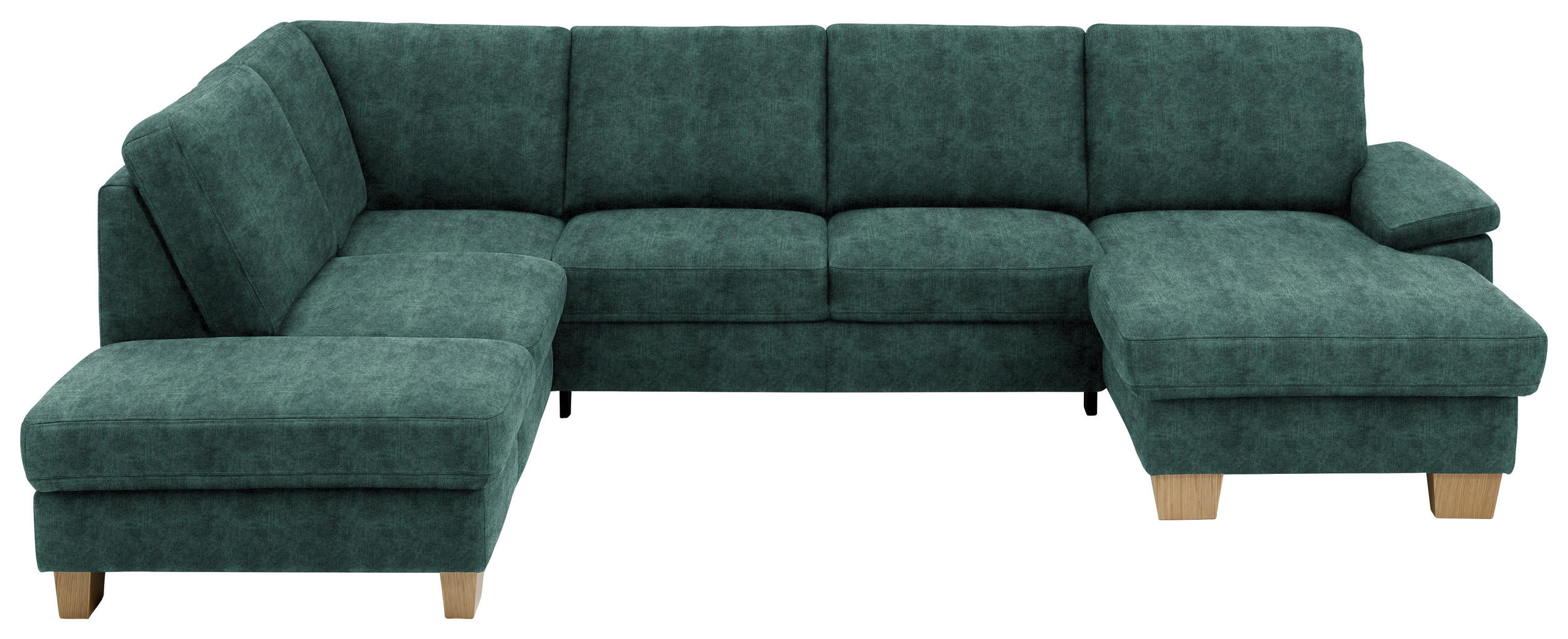 WOHNLANDSCHAFT in Velours Opal  - Eichefarben/Opal, Konventionell, Holz/Textil (167/316/235cm) - Beldomo System
