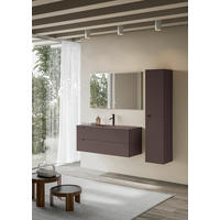 BADEZIMMER 3-teilig 120 cm  - Weiss/Weinrot, Konventionell, Holzwerkstoff/Stein (120cm) - Belluti