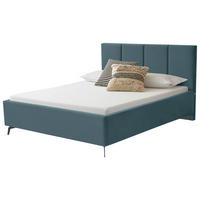 Pat Tapițat 180x200 Cm, 180/200 cm, verde - verde/negru, Modern, metal/lemn (180/200cm) - Hom`in