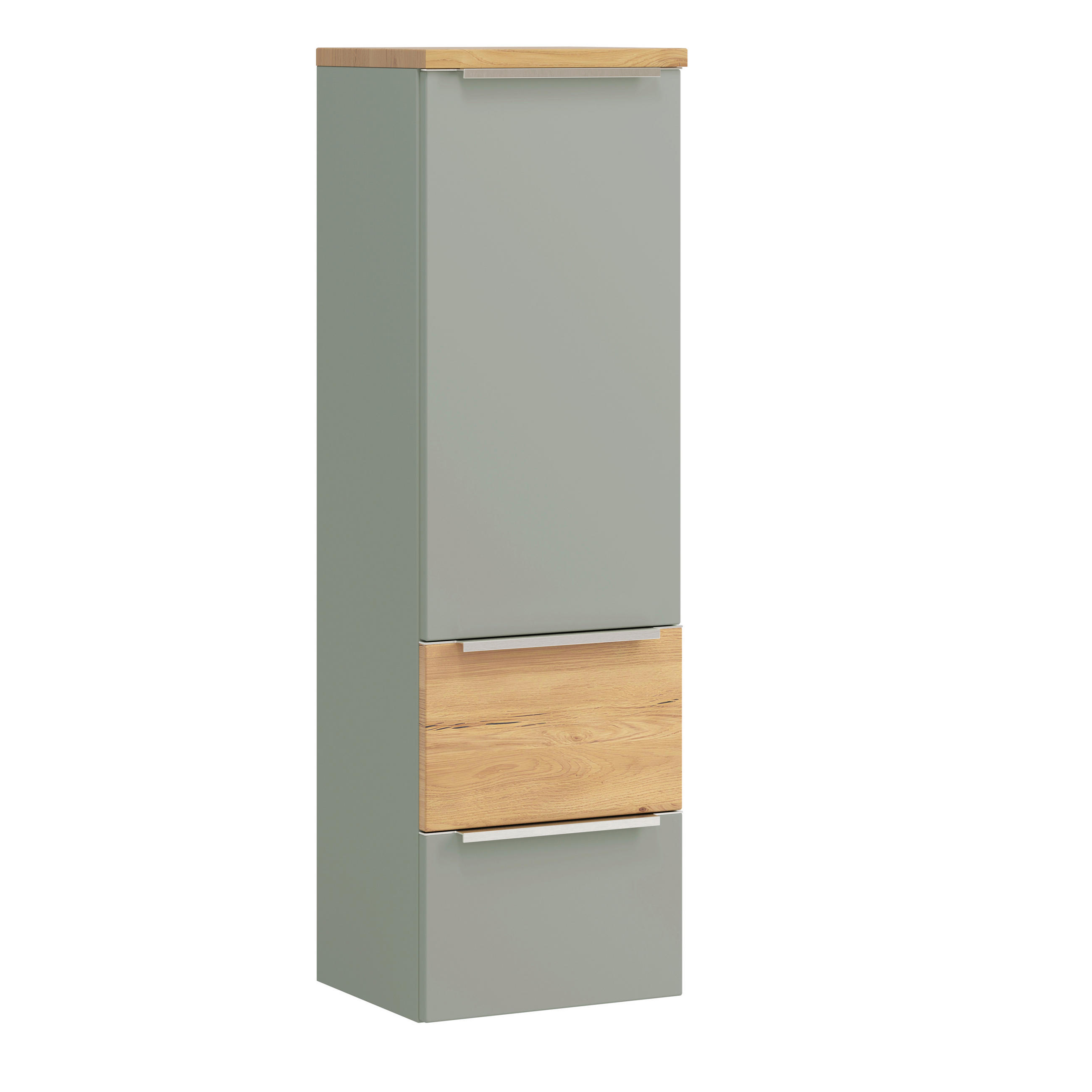 MIDISCHRANK 40/130/35 cm  - Schilfgrün/Wildeiche, Trend, Holzwerkstoff/Metall (40/130/35cm) - Held