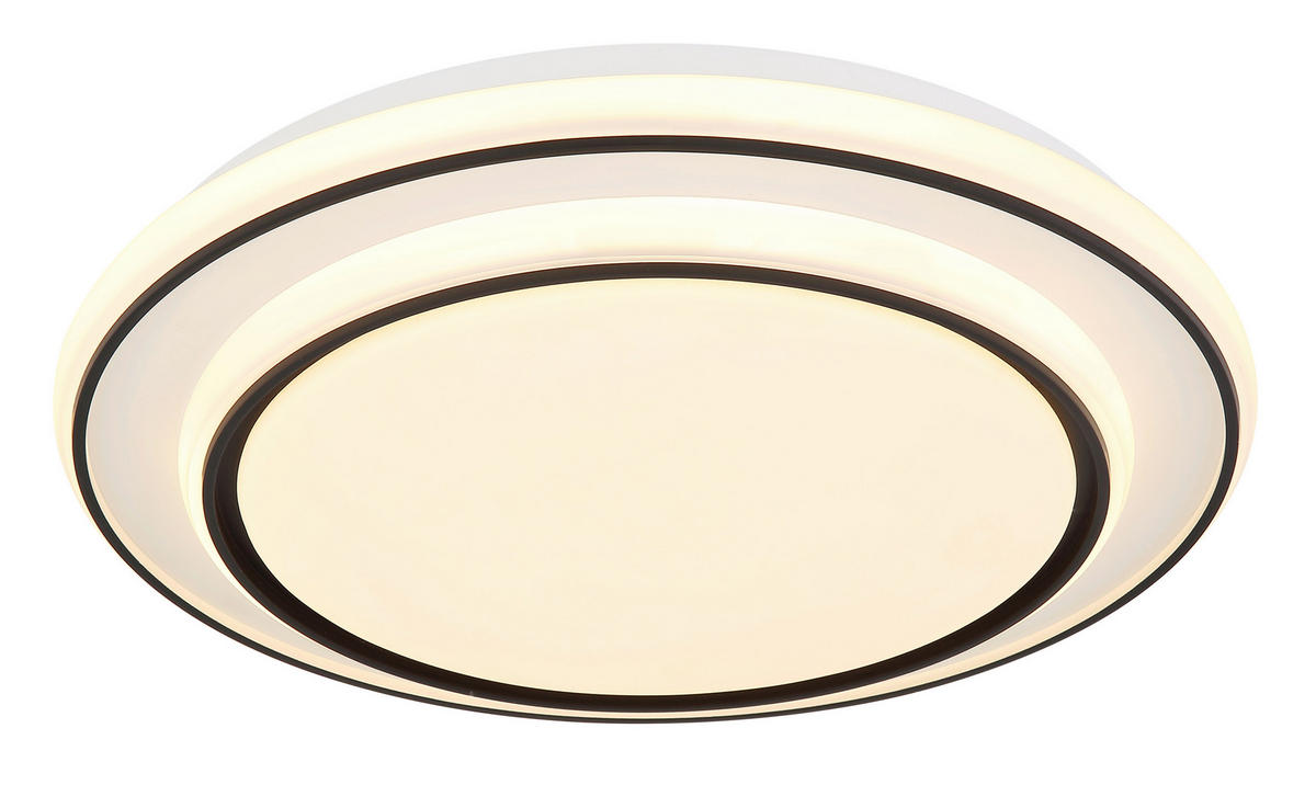 STROPNÍ LED SVÍTIDLO, 39/7 cm  - bílá/černá, Konvenční, kov/plast (39/7cm) - Globo