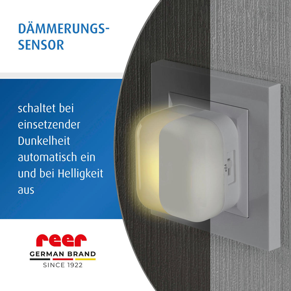 KINDER-NACHTLICHT 6/7,5/6 cm   - Graublau, Basics, Kunststoff (6/7,5/6cm) - Reer