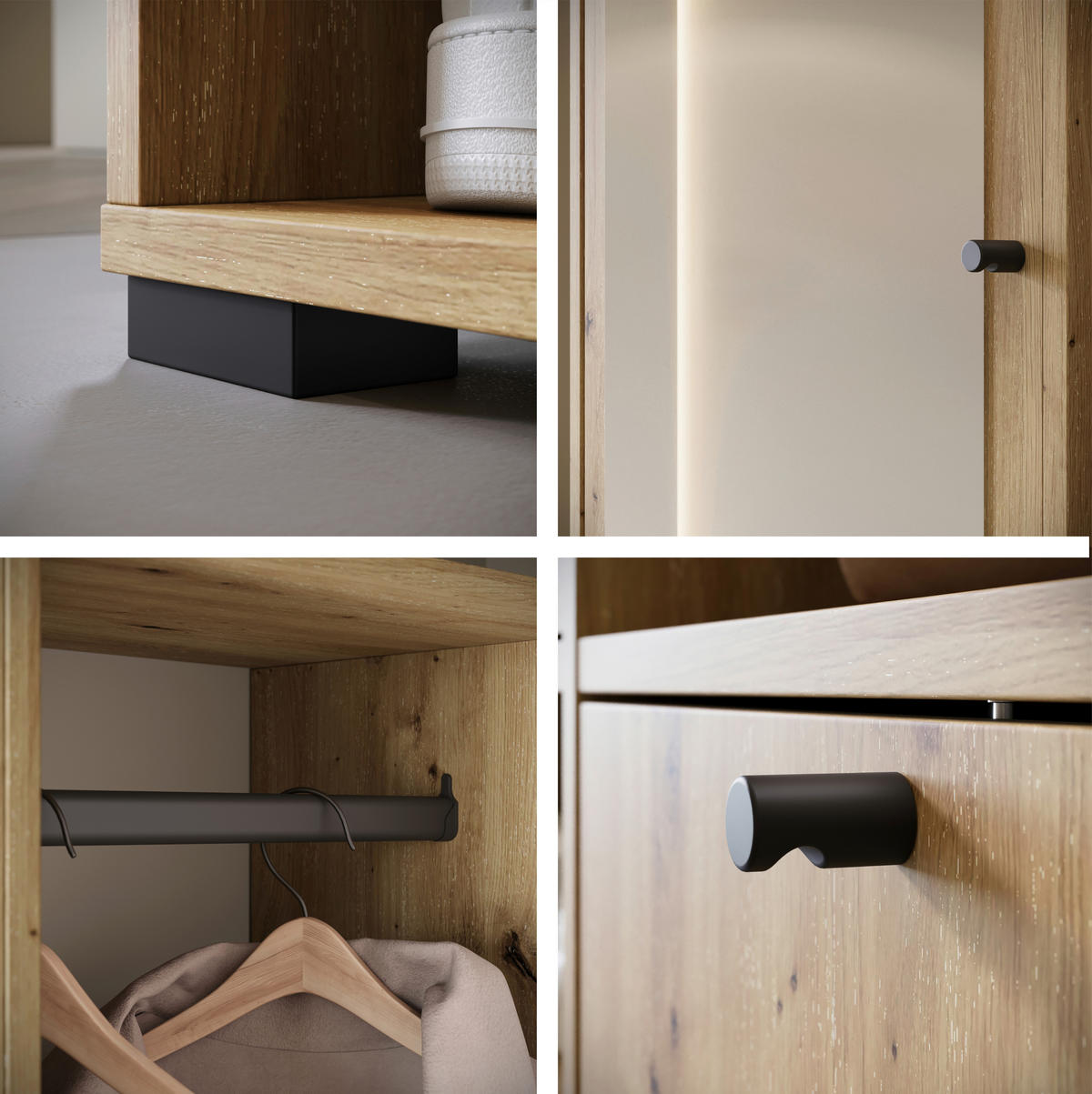 GARDEROBE  in 90/190/33 cm  - Eiche Artisan, Trend, Holzwerkstoff (90/190/33cm) - MID.YOU