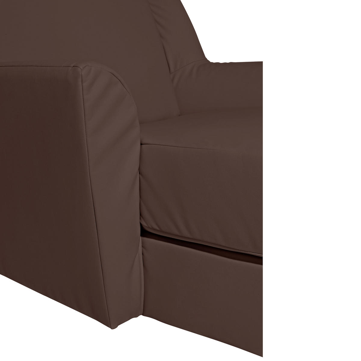 XXL-SESSEL in Lederlook Braun  - Naturfarben/Braun, Modern, Holz/Holzwerkstoff (136/107/142cm) - Max Winzer