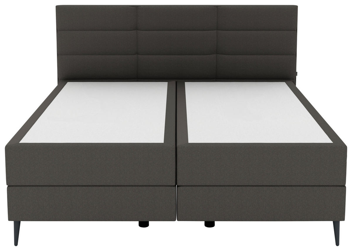 BOXSPRINGBETT 180/200 cm  in Dunkelgrau  - Dunkelgrau/Anthrazit, KONVENTIONELL, Holzwerkstoff/Kunststoff (180/200cm) - Musterring