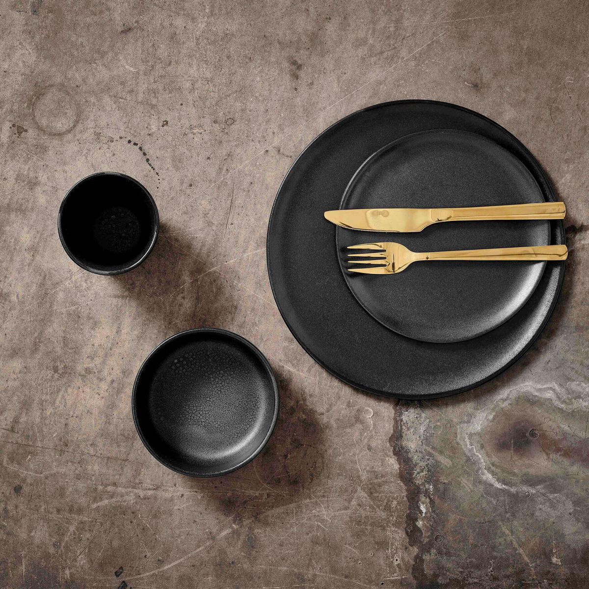 SPEISETELLERSET Schwarz Hochglanz 28 cm RAW  - Schwarz Hochglanz, Basics, Keramik (28cm) - Aida