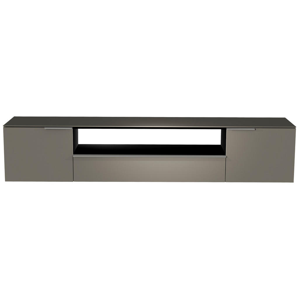 Thumbnail - Moderano Lowboard, Grau, Alu, Metall, 2 Fächer, 1 Schubladen, 210x41x45 cm, Beimöbel erhältlich, hängend, Abdeckplatte a...