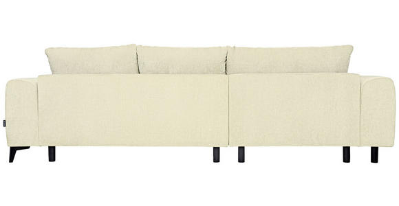 ECKSOFA  in Chenille Creme  222/279 cm  - Creme/Schwarz, KONVENTIONELL, Kunststoff/Textil (222/279cm) - Hom`in