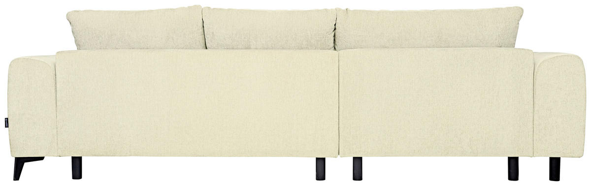 ECKSOFA  in Chenille Creme  222/279 cm  - Creme/Schwarz, KONVENTIONELL, Kunststoff/Textil (222/279cm) - Hom`in